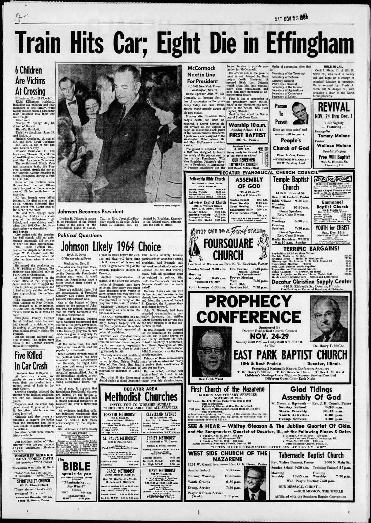 Nov. 23, 1963, The Decatur Herald, A2